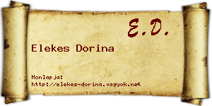 Elekes Dorina névjegykártya
